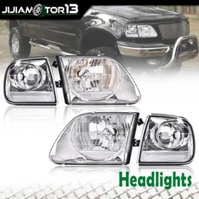 Headlights & Corner Parking Lights Kit Fit For 97-03 Ford F150 99-02 Expedition
