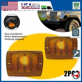 2/4x Front Turn Signal Parking Lamp Housings For Jeep Wrangler YJ 87-95 56001378