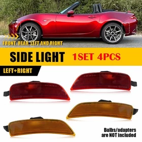 4-40X Front Rear Bumper Side Marker Light Housing for 2016-2023 Mazda Miata MX-5
