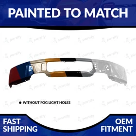 NEW Paint To Match Front Bumper For 2009-2014 Ford F-150 Without Fog Light Holes