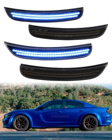For 2015-2023 Dodge Charger Front Rear Bumper 4PCS LED Side Marker Lights Lamps 