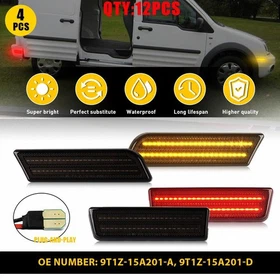 Front Rear Side Marker Light Amber/Red For 10-13 Ford Transit Connect 4-40X