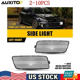 Clear Lens Housings Set For 10-14 VW MK6 Golf GTI Front Side Marker Light 2-20X