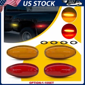 LED Side Marker Lights 15793901 For Chevy Silverado 2500/3500HD Dually Bed 4-40X