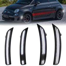For 2012-2017 Fiat 500 Abarth Front Rear 4x Dynamic LED Side Marker Light Lamps