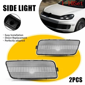 Clear Lens Bumper Side Marker Light For 10-14 VW MK6 Volkswagen GTI 1-10Set