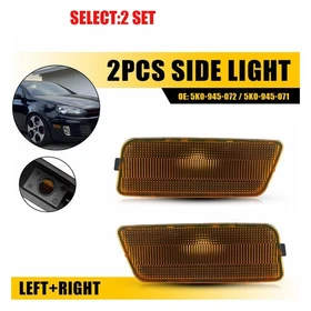 Amber Lens Side Marker Light Housing For 10-14 VW MK6 Golf GTI 5K0-945-071 2-20x