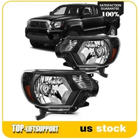 Headlights Assembly For 2012-2015 Toyota Tacoma 2.7L 4.0L Black Amber Left Right