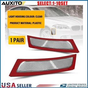 For F10 11-16 BMW 5 Series Clear Front Bumper Reflectors Marker Light Lamp 2-20X