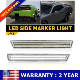 2X/4X Front Rear LED Side Marker Lights For Dodge Charger 11-14 Challenge 08-14