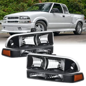 Set Left & Right Headlights For 98-04 CHEVY S10 BLAZER Factory Bumper Headlamp