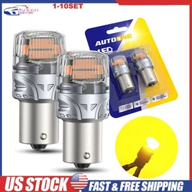 1156 P21W 7506 Amber LED Brake Tail Lamp Reverse Backup Light Bulbs For BMW2-20X