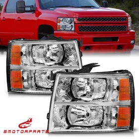 Fit 2007-2013 Chevy Silverado 1500 2500HD Replacement Headlights Front lamps