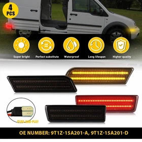 Amber Red Lamp LED Side Marker Light Kit for 2010 2011-2013 Ford Transit Connect
