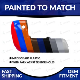 NEW Painted 2016-2023 Toyota Tacoma Driver Side Rear Bumper End W/ Sensor Holes