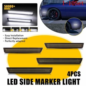 LED Side Marker Light Front Rear Bumper Lamp For 15-23 Dodge Challenger 1-10Set