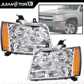Headlights HeadLamps LH RH Side Fit For 07-14 Chevy Avalanche/Suburban/Tahoe