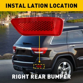 RH Right Light Rear Bumper Reflector Set For Dodge Jeep Grand Cherokee Compass
