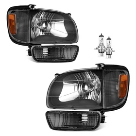 Pair Headlights Assembly For 2001-2004 Toyota Tacoma Halogen Headlamps