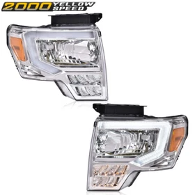 Fit For 2009-2014 Ford F-150 Headlights LED DRL Head Lamps Left+Right New