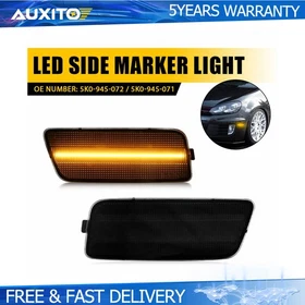 For 2010-2014 VW MK6 Golf Jetta SportWagen Front Bumper Side Marker Light Clear