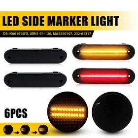 LED Side Marker Light Front Rear Flowing Lamp Amber Red for Mazda MX-5 2/4/6pcs
