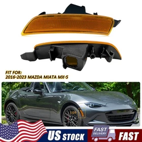 Front / Rear Reflector Bumper Side Marker Lights For 2016-2023 Mazda Miata MX-5