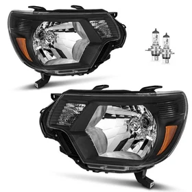 Pair Headlights Assembly For 2012-2015 Toyota Tacoma Pickup Halogen Headlamps