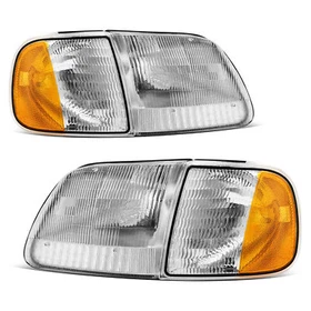 Headlights + Corner Lamps For 1997-2003 Ford F150 F250 1997-2002 Expedition Pair