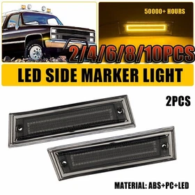 For 81-91Chevrolet Chevy GMC C10 C20 C30 BlazerLED Side Marker Light Amber2-10x