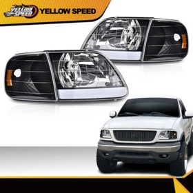 LED DRL Headlights & Corner Lights Left+Right Fit For 1997-2004 F-150 Expedition