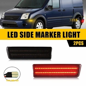 For 2010-2013 Ford Transit Connect Front Rear LED Side Marker Lights Amber Red