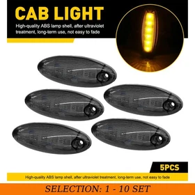 5-50 Smoke LED Cab Roof Top Marker Running Amber Light For Freightliner Cascadia