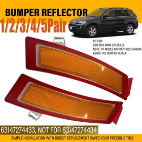 Amber Lens Front Bumper Side Marker Reflector Light For 11-13 BMW E70 X5 LCI1-5X