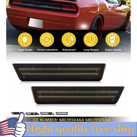 2/4/6 Dynamic LED Rear Smoked White Side Marker Lights For Dodge Challenge 08-14
