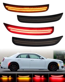 Sequential LED Front Rear Side Marker Light For 2015-2023 Chrysler 300 300C 300S