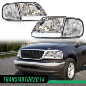 LED DRL Headlights & Corner Lights Left+Right Fit For 1997-2004 F-150 Expedition