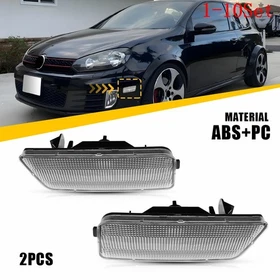 Clear Lens Housing L+R For 10-14 VW MK6 Golf GTI Front Side Marker Light 1-10Set