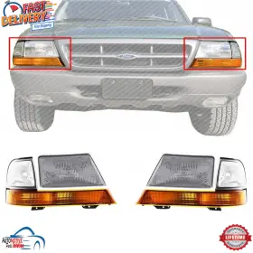 12748227 FORD Front Headlight Corner Parking Lights Set