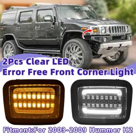 HY010271-CLEAR AUT-DG Led Front Corner Turn Signal Parking H2