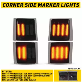 GM2551143 AUXITO Led Corner Lights Signal C10 Chevy Tahoe