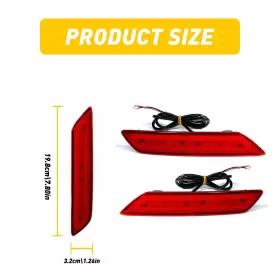 XPD-HGD-19843 AUXITO Rh Lh Rear Reflector Bumper Light Cover #2