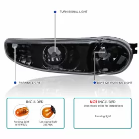LB-DEN00G-TM BBT Glossy Lens Bumper Lamp Signal Light Gmc #3