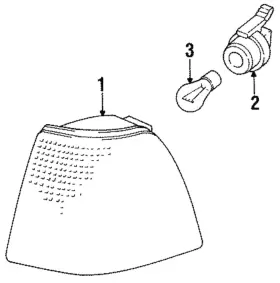 63138353279 BMW Turn Lamp 318TI Park