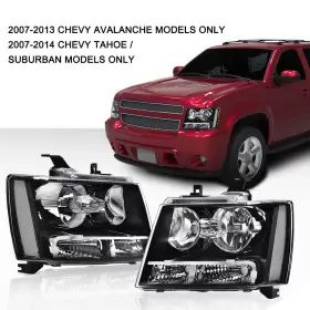 02HLA4539ABW CARSURE Corner Headlights Head Lamps Chevy Tahoe