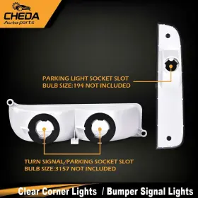 GPL65727 CHEDA Corner Lights Bumper Signal Xj Jeep Cherokee #3 GPL65727 CHEDA Corner Lights Bumper Signal Xj Jeep Cherokee #3