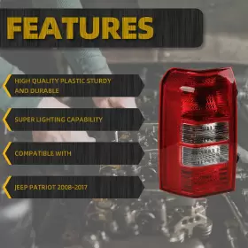 CH2800181 DASBECAN Driver Tail Light Led Bulbs Jeep Patriot #3