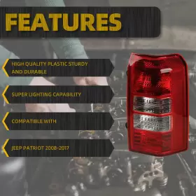 CH2801181 DASBECAN Right Tail Light Led Bulbs Jeep Patriot #3
