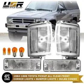NH-CL-TY-4RUN-84-CLR DEPO Corner Bumper Signal Lights 4WD