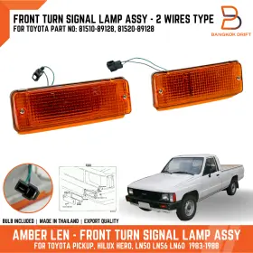 02-22810 DIAMOND Amber Front Indicator Light Set Toyota